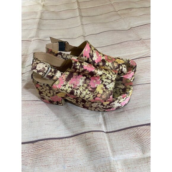 Free People Women's Ditsy Floral Slingback Bohemian Wedges - 40 (US 9) - Picture 6 of 14